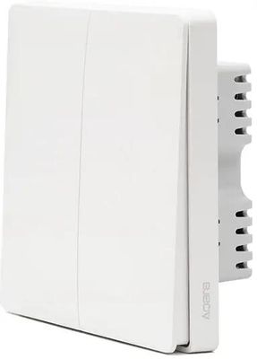 Умный выключатель AQARA Wall Switch, двухклавишный, белый [qbkg03lm](Б ...