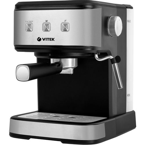 Кофеварка Vitek VT-8470, рожковая, серебристый /черный