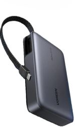 Изображение товара Внешний аккумулятор UGREEN PB551 20000мАч с быстрой зарядкой и встроенным кабелем Изображение товара Внешний аккумулятор UGREEN PB551 20000мАч с быстрой зарядкой и встроенным кабелем