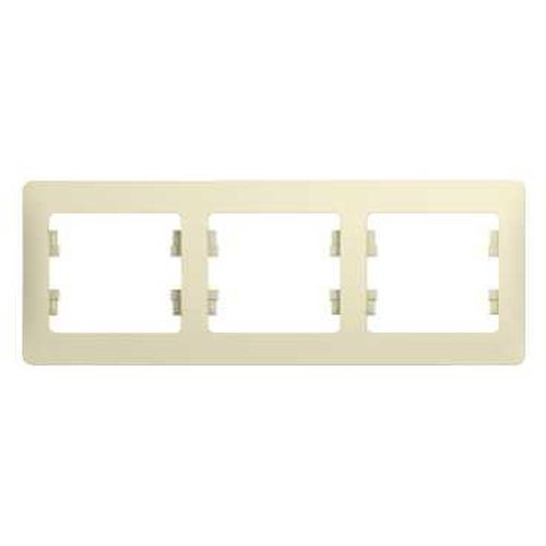 Рамка Schneider Electric (GSL000203) накладная 3шт горизонтальный монтаж пластик бежевый