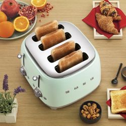 Тостер SMEG TSF03PGEU, зеленый