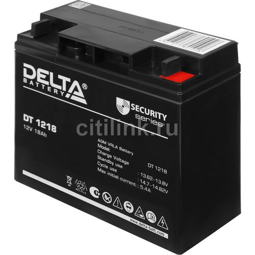 Аккумуляторная батарея Delta DT 1218 для ИБП, 12В, 18Ач