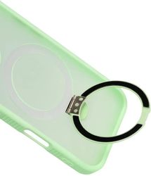 Чехол (клип-кейс) ZIBELINO Ring Stand Matte, для Apple iPhone 16, светло-зеленый