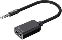 Изображение товара Кабель Jack 3.5 мм PERO AD06 0.1м черный для мобильных устройств