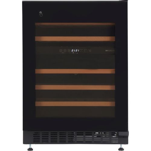Винный шкаф Hyundai HBWC 0862 DUT, вместимость: 46 бутылок, 129л, 82см, черный