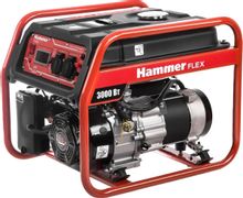Изображение товара Бензиновый генератор Hammer Flex GN3000 3 кВт 220/12 В для дома и отдыха