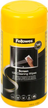 Влажные салфетки Fellowes FS-99703, 100 шт для экранов