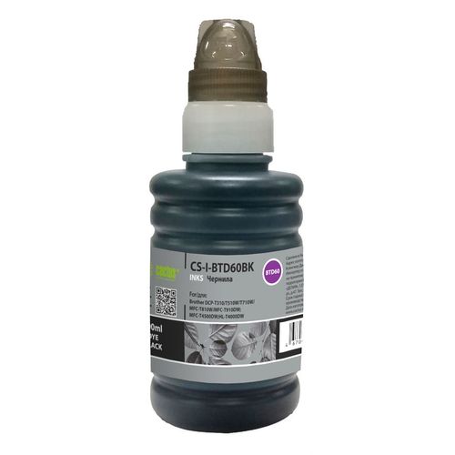 Чернила Cactus CS-I-BTD60BK, 100мл, черный