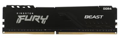 Оперативная память Kingston Fury Beast Black KF432C16BB/8 DDR4 -  1x 8ГБ 3200МГц, DIMM,  Ret