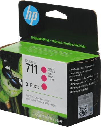 Картридж (тройная упаковка) HP 711, пурпурный / CZ135A
