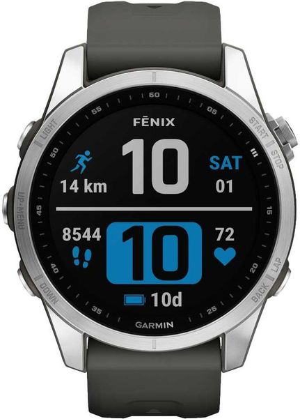 Смарт-часы Garmin Fenix 7S,  1.2",  черный/серый [010-02539-01]