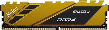 Оперативная память NETAC Shadow NTSDD4P32SP-08Y DDR4 - 1x 8ГБ 3200МГц, DIMM, Yellow, Ret