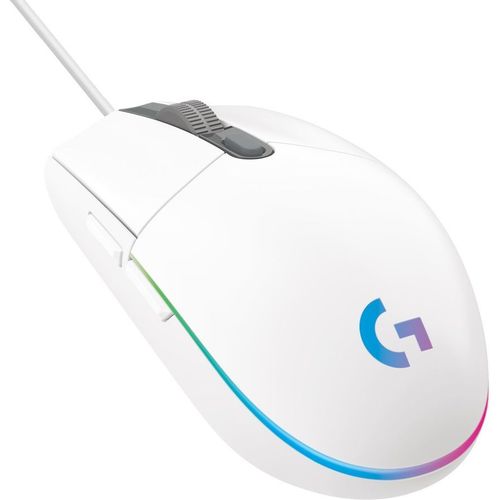 Мышь проводная Logitech G102 LightSync, игровая, оптическая, USB, 8000dpi, белый [910-005824]