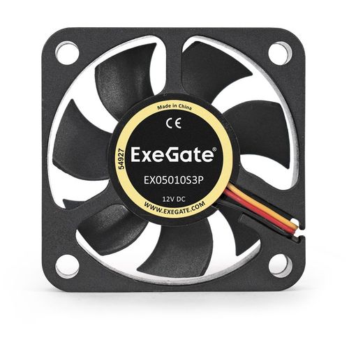 Вентилятор EXEGATE EX180972RUS 50мм, 3-pin, 5000об/мин, 28 дБ, черный, OEM