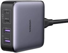 Изображение товара Сетевое зарядное устройство UGREEN 90747,  2xUSB-A,  2xUSB-C, 65Вт, 5A, черный