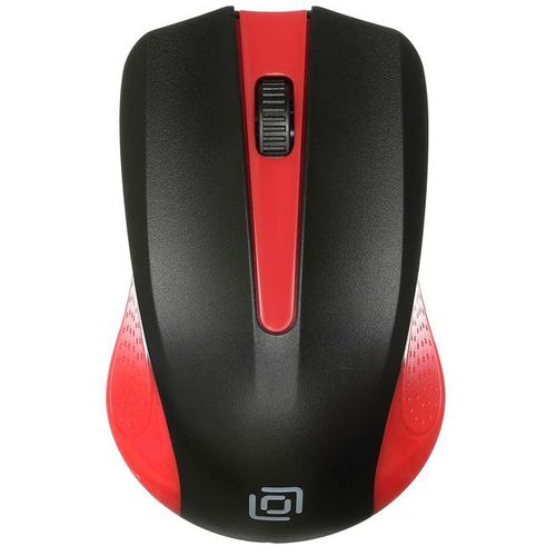 Мышь беспроводная Oklick 485MW, радио, оптическая, USB, 1600dpi, черный и красный [997828]