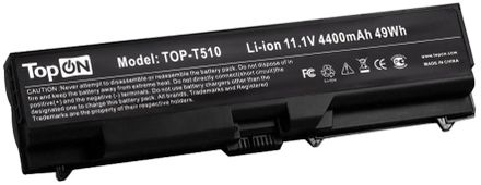 Батарея для ноутбуков TopON 75938, 4400мAч, 11.1В [top-t510]