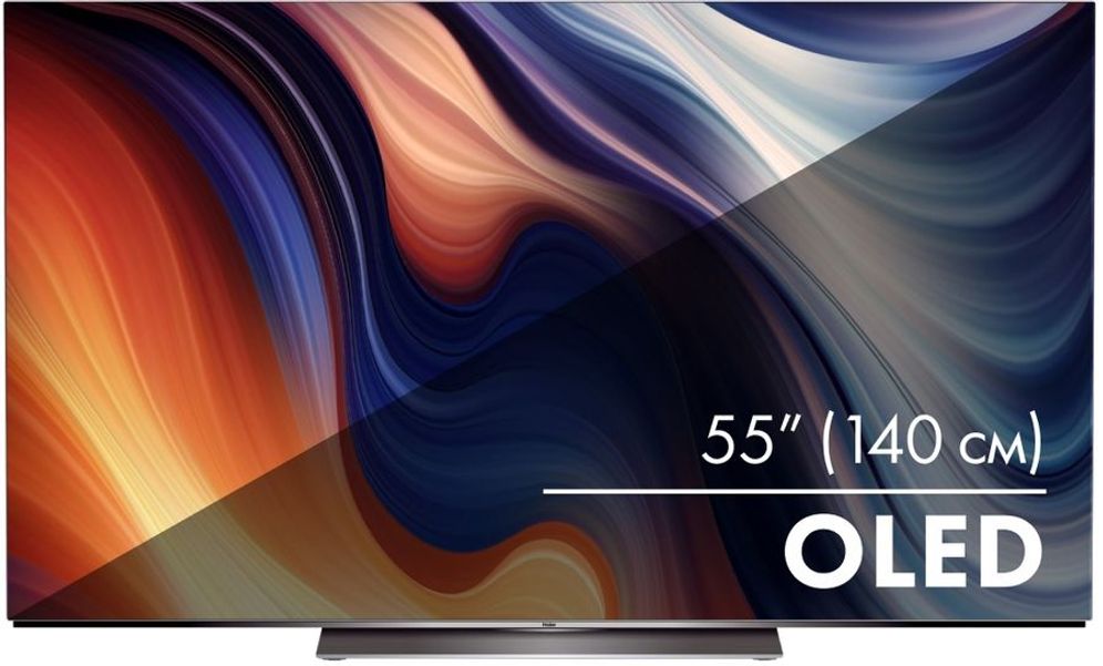 55" Телевизор HAIER H55S9UG PRO, OLED, 4K Ultra HD, серебристый, СМАРТ ТВ, Android TV