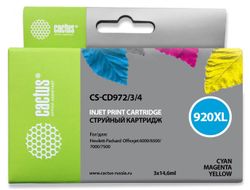 Картридж Cactus CS-CD972/3/4, голубой / желтый / пурпурный