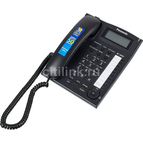 Проводной телефон Panasonic KX-TS2388RUB, черный