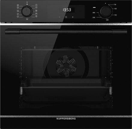 Духовой шкаф электрический KUPPERSBERG High-Tech HO 622 BX,  78л,  дверца с 2 стеклами,  черный/нержавеющая сталь