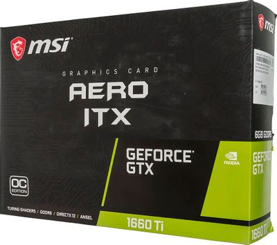 MSI NVIDIA GeForce GTX 1660TI GTX 1660 Ti AERO ITX 6G OC 6ГБ GDDR6