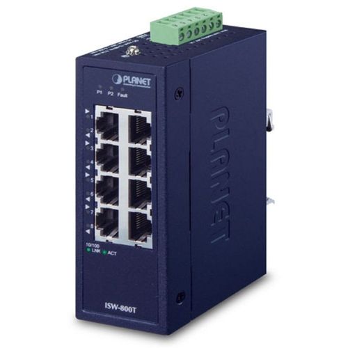 Коммутатор PLANET ISW-800T, неуправляемый, 8 RJ-45, 10/100 Мбит/с