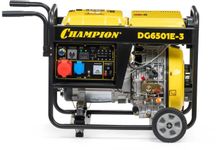 Изображение товара Дизельный генератор CHAMPION DG6501E-3 5.4кВт электростарт колеса
