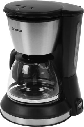 Кофеварка Vitek VT-1506, капельная, черный /серебристый