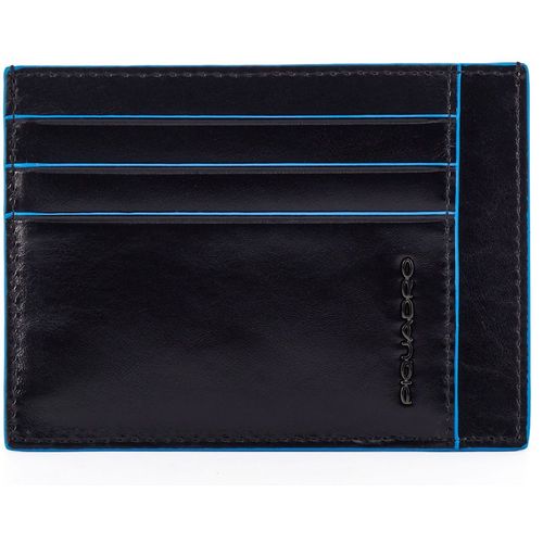 Чехол для кредитных карт Piquadro Blue Square PP2762B2R/N, кожа натуральная, черный