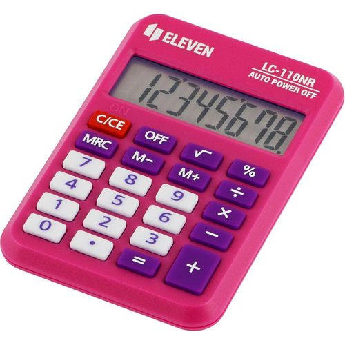 Калькулятор ELEVEN LC-110NR, 8-разрядный, розовый