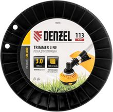Изображение товара Леска для садовых триммеров DENZEL 96806 3мм 113м - качественная и долговечная