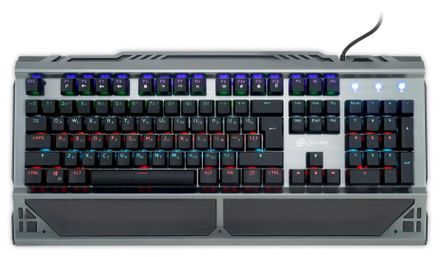 Клавиатура Oklick 980G HUMMER, проводная, USB, механическая, серебристый/черный [499580]