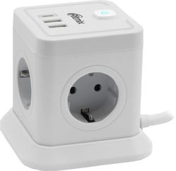 Сетевой фильтр Ritmix RM-242C, 2м, белый