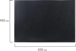 Настольное покрытие BRAUBERG 236775, пвх, 45x65 см, черный, эргономичная форма, нескользящая основа, прозрачный верхний слой