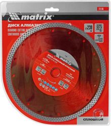Алмазный диск MATRIX 73136, 230мм, по бетону, кирпичу, граниту
