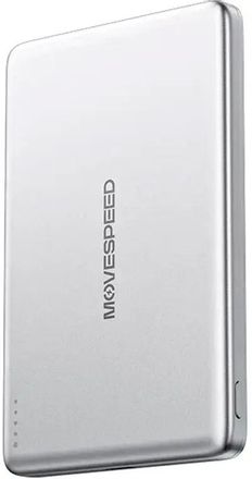 Внешний аккумулятор (Power Bank) MOVESPEED MSP07,  5000мAч,  серебристый [msp07 silver]
