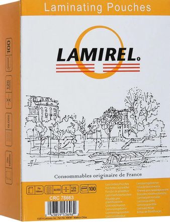 Пленка для ламинирования Fellowes Lamirel,  125мкм,  105х75 мм,  100шт.,  глянцевая,  A7