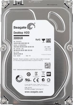 Жесткий диск Seagate Desktop ST3000DM001, 3ТБ, HDD, SATA III, 3.5"