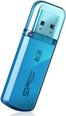 Флешка USB Silicon Power Helios 101 8ГБ, USB2.0, синий [sp008gbuf2101v1b]