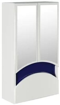 Шкаф MIXLINE Радуга 46 без подсветки,  с зеркалом,  подвесной,  460х800х180 мм,  белый/синий [522951]