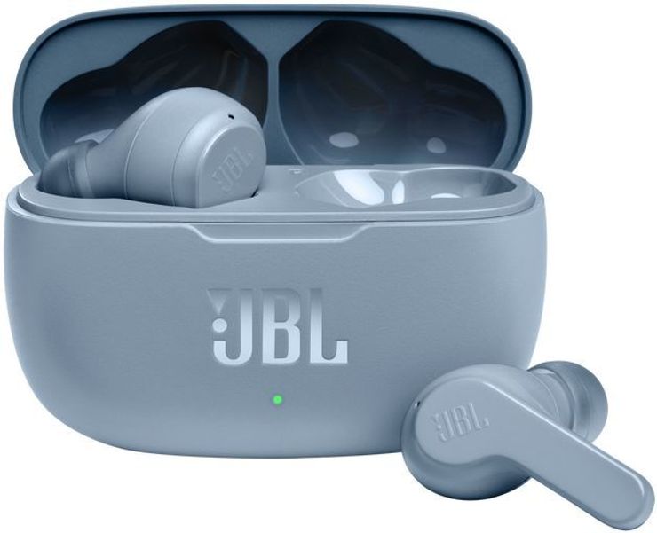 Гарнитура JBL Wave 200TWS, Bluetooth, вкладыши, синий [jblw200twsblu]