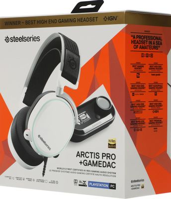 Гарнитура игровая SteelSeries Arctis Pro + GameDAC, для компьютера