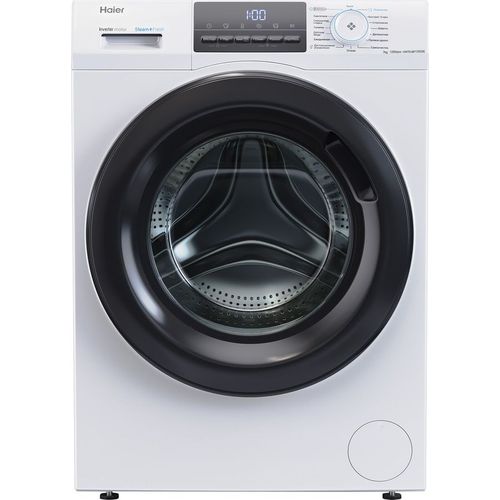 Стиральная машина узкая HAIER HW70-BP12929E, с фронтальной загрузкой, 7кг, 1200об/мин, с паром, инверторная