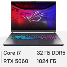 Изображение товара Ноутбук игровой ASUS ROG Strix G18 G815JMR-S9080 18", 2025, IPS, Intel Core i7 14650HX 2.2ГГц, 16-ядерный, 32ГБ DDR5, 1ТБ SSD,  NVIDIA GeForce  RTX 5060 для ноутбуков - 8 ГБ, без операционной системы, серый [90nr0le1-m00450]