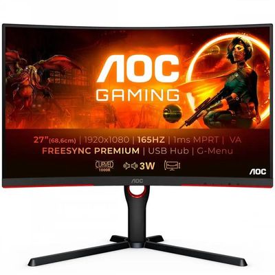 Монитор AOC Gaming C27G3U 27", черный/красный