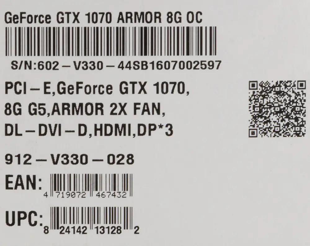 Gtx 1070 armor 8g oc shop