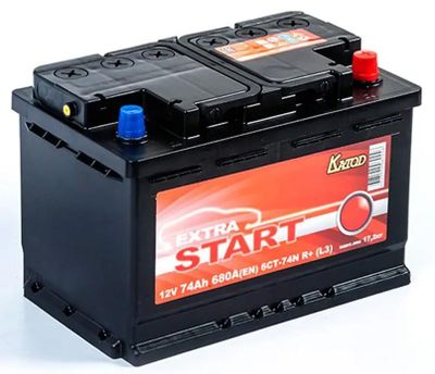 Аккумулятор автомобильный КАТОД EXTRA START Extra Start 74Ач 680A [6ст ...