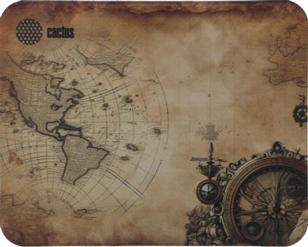 Коврик для мыши Cactus Vintage map ткань, 250х200х3мм [cs-mp-d10s]
