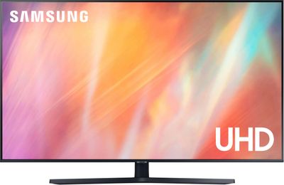 55" Телевизор Samsung UE55AU7500UXRU, 4K Ultra HD, черный, СМАРТ ТВ, Tizen OS